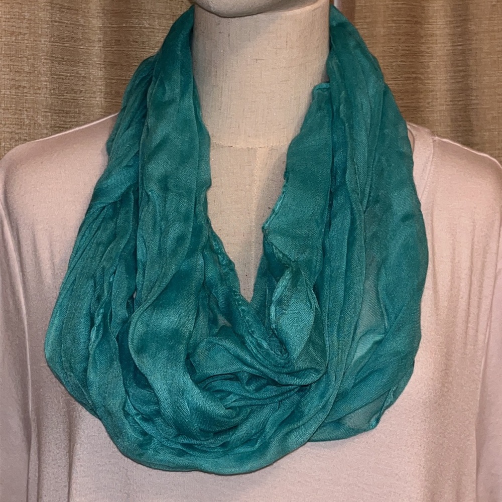 Sheer Aqua Infinity Scarf